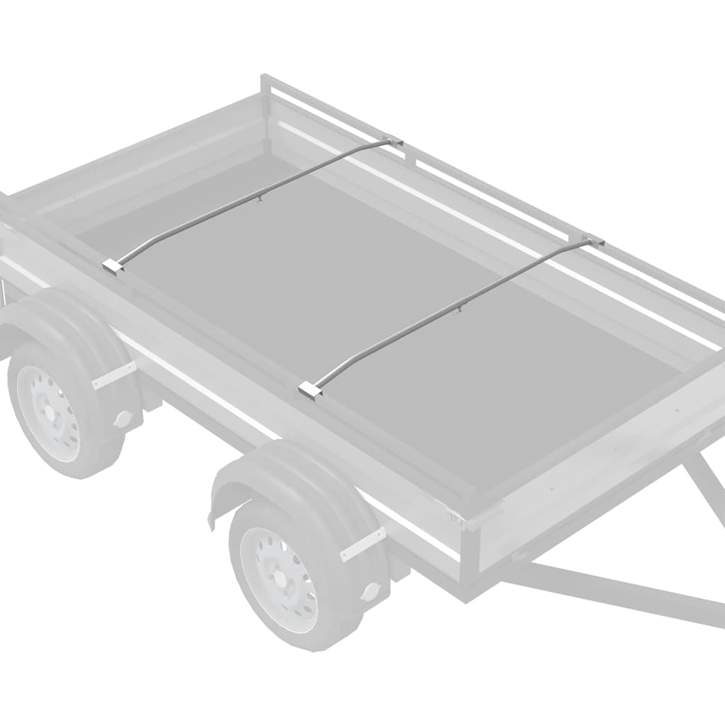 Anhänger-Planenbügel für flache Planenhalterung 2 Stück Silber 100-145 cm
