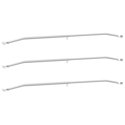 Anhänger-Planenbügel für flache Planenhalterung 3 Stück Silber 100-145 cm