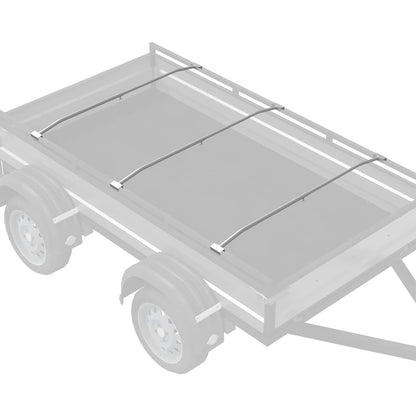 Anhänger-Planenbügel für flache Planenhalterung 3 Stück Silber 130-210 cm
