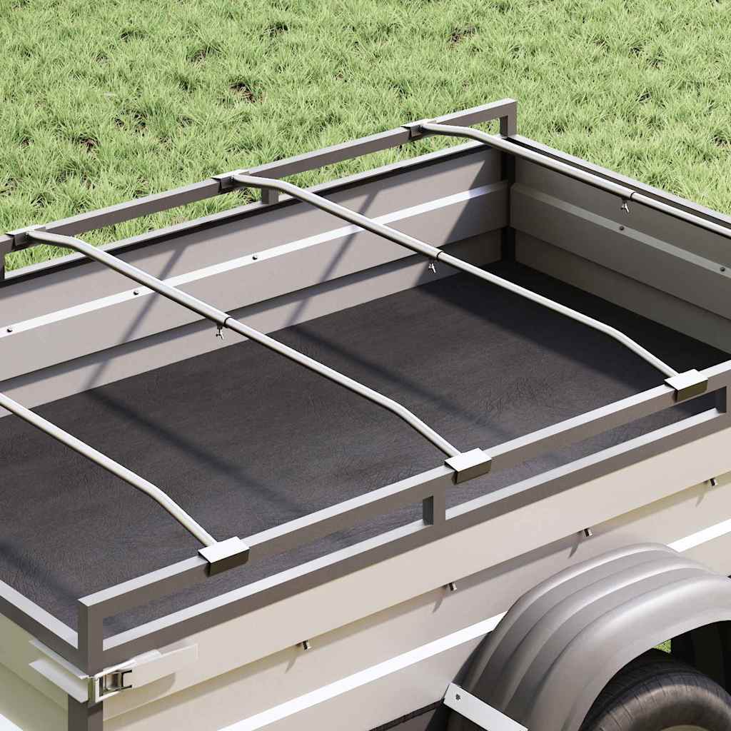 Anhänger-Planenbügel für flache Planenhalterung 4 Stück Silber 130-210 cm