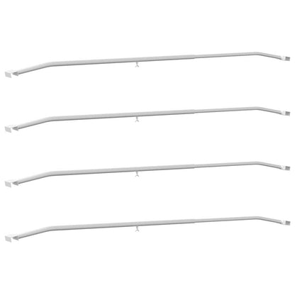 Anhänger-Planenbügel für flache Planenhalterung 4 Stück Silber 130-210 cm