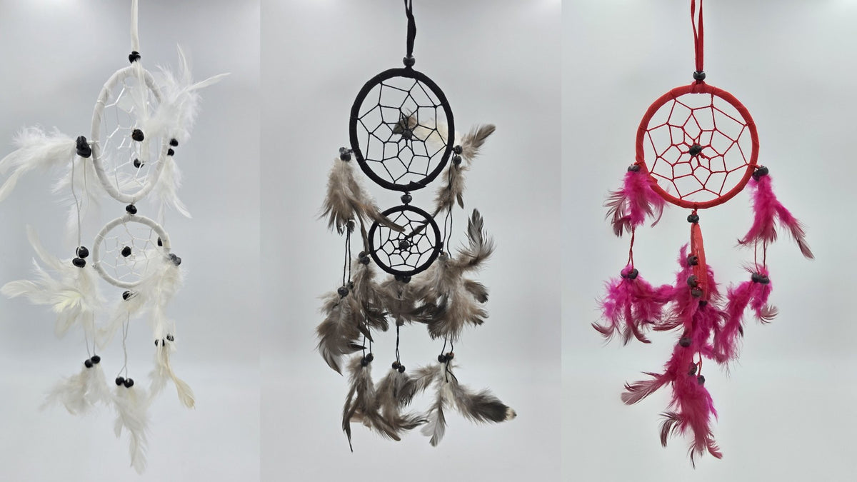 Dreamcatcher Bali 35x11x1cm, round, red, white, black, medium