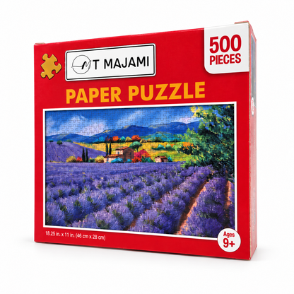500-piece puzzle, Provence, 46 x 28 cm, France, lavender field, romantic, brain training, ages 9 and up