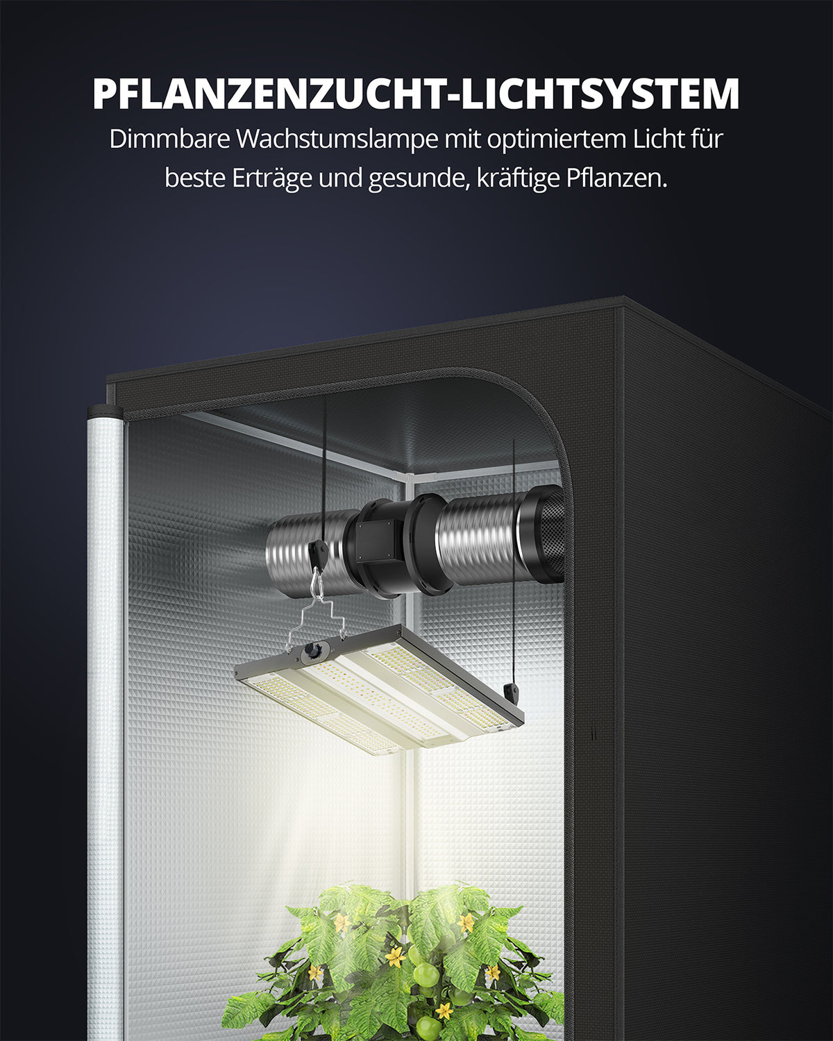 FLORIS Grow High Tech 150W Dimmable Full Spectrum LED Plant Lamp