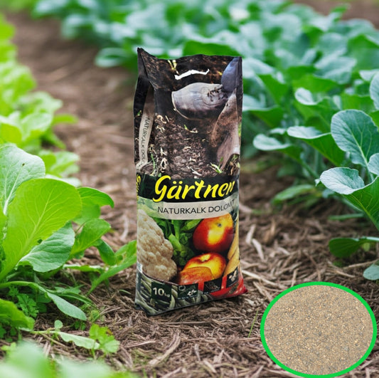 Gaertner´s Naturkalk Dolomit 10 kg Sack Magnesiumkalk für Rasen Ziergarten Gemüse Obst