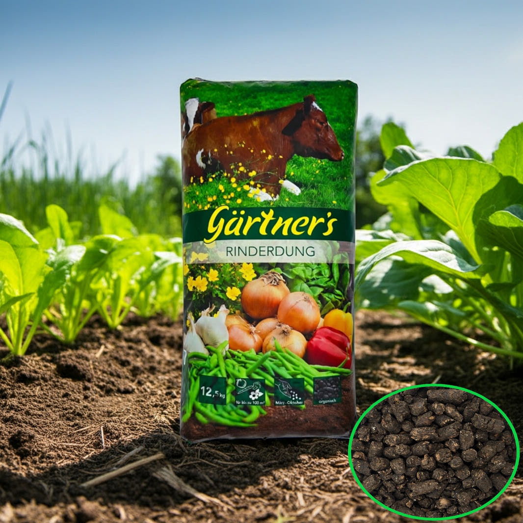 Gaertner's Rinderdung gekörnt 12,5KG Rindermist Pellets organischer Dünger