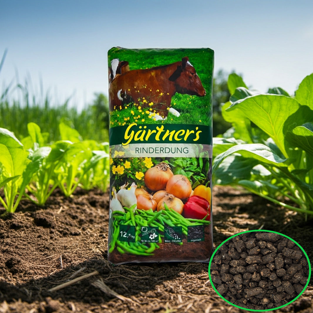 Gaertner's Rinderdung gekörnt 12,5KG Rindermist Pellets organischer Dünger