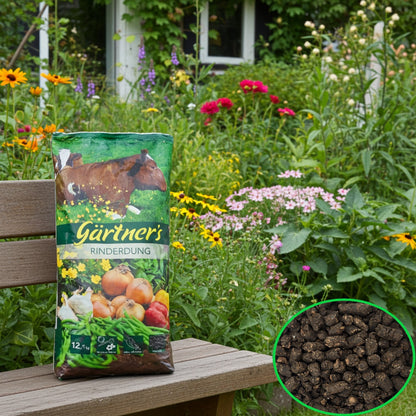 Gaertner's Rinderdung gekörnt 12,5KG Rindermist Pellets organischer Dünger