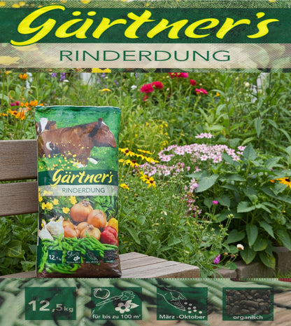 Gaertner's Rinderdung gekörnt 12,5KG Rindermist Pellets organischer Dünger
