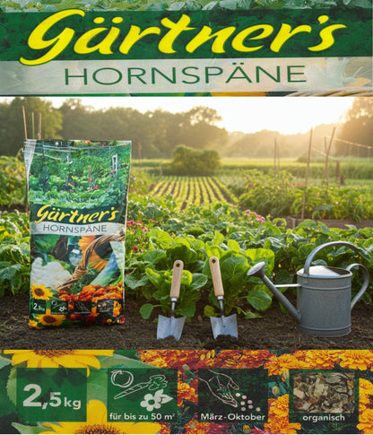 Gaertner's Hornspäne 2,5 kg organischer Naturdünger Stickstoffdünger Gemüse Blumen