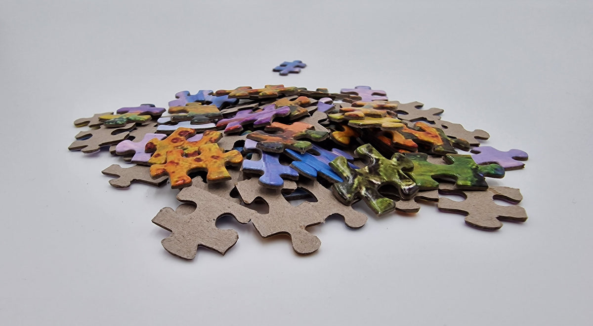 Puzzle 500 Teile Droschke Kutsche Altstadt Markt 46 x 28 cm  Gehirntraining ab 9 Jahren