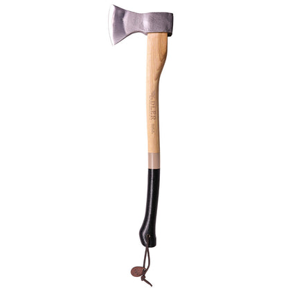 Canoe axe, splitting axe, forged, high-quality, 500mm with leather sheath