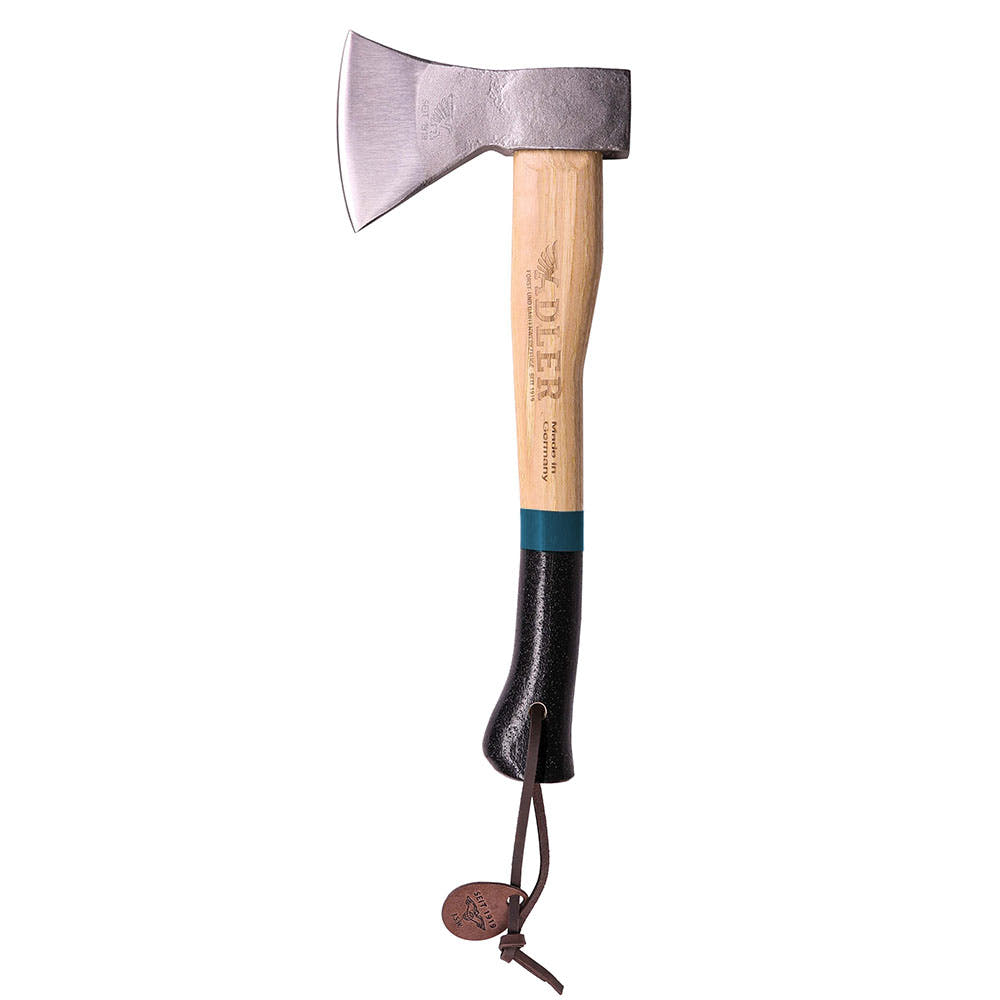 Rheinlandbeil 750g Beil geschmiedet hochwertig Lederschutz Camping Bushcraft Garten