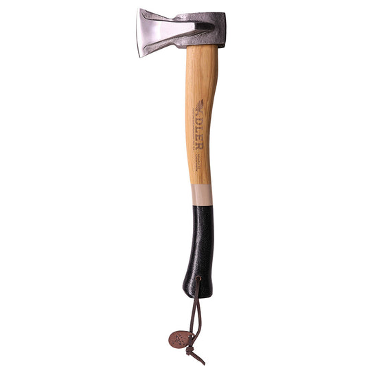Splitting axe 1000g, forged, high-quality, leather sheath, for garden, camping, bushcraft