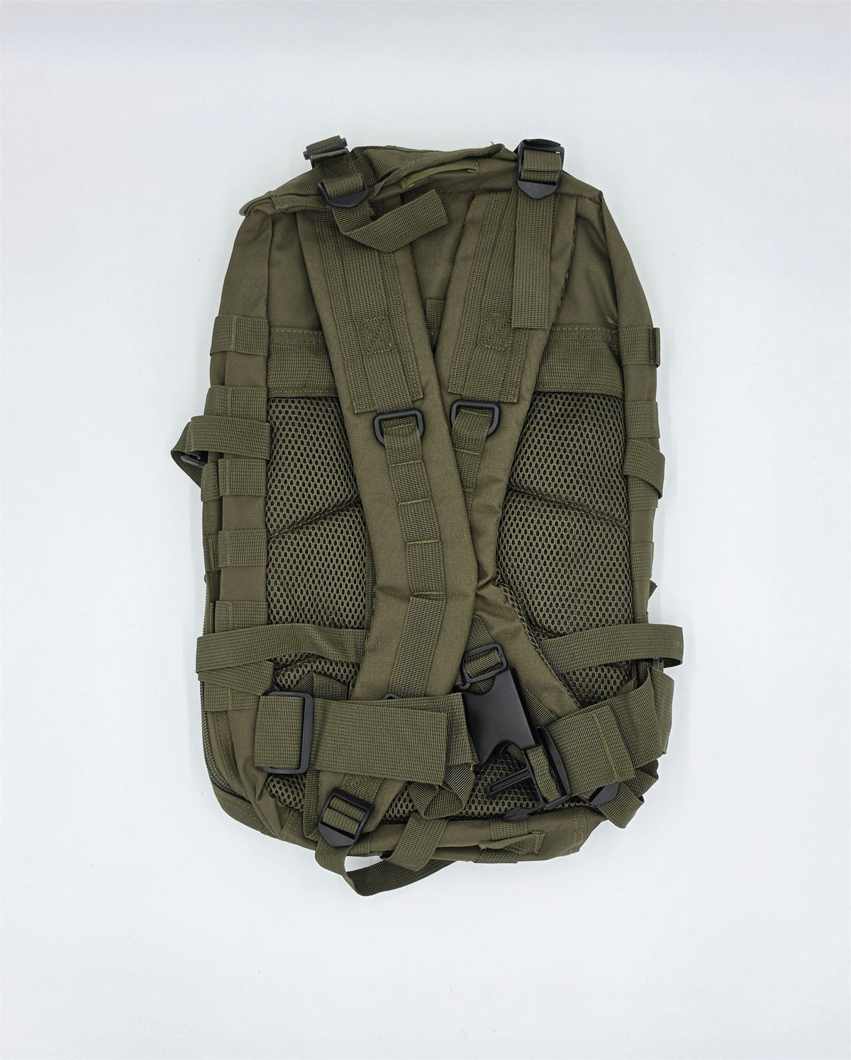 Army-style backpack, 20 liters, camouflage, German Army style, water-repellent, olive green camouflage pattern