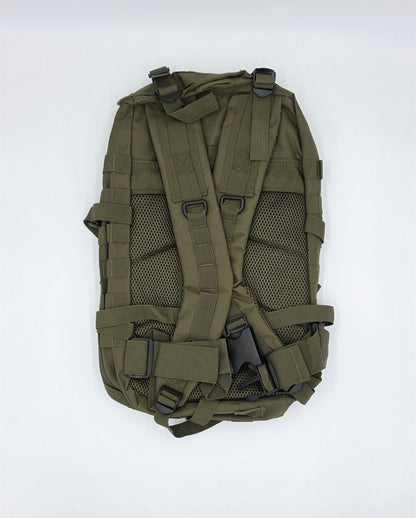 Army-style backpack, 20 liters, camouflage, German Army style, water-repellent, olive green camouflage pattern