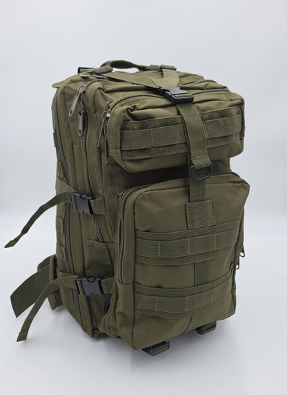 Army-style backpack, 20 liters, camouflage, German Army style, water-repellent, olive green camouflage pattern