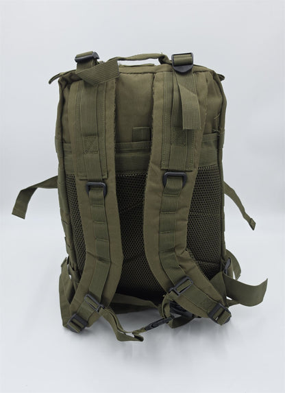 Army-style backpack, 20 liters, camouflage, German Army style, water-repellent, olive green camouflage pattern