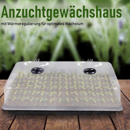 Anzuchtgewächshaus 72 Zellen Mini Gewächshaus Anzuchtschale Zimmergewächshaus Set