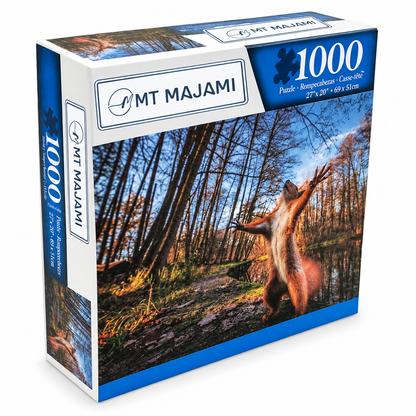 1000-piece puzzle, squirrel design, 69x51 cm, forest, nature, brain training