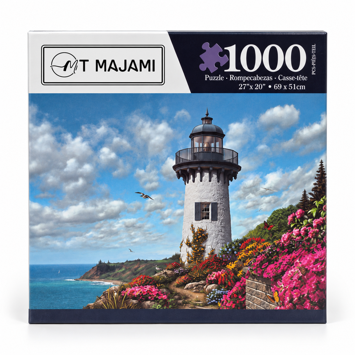 Puzzle 1000 Teile Leuchtturm 69x51 cm Strand Ferien Ostsee Nordsee Urlaub Gehirntraining