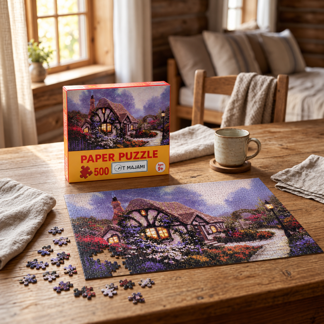 Puzzle 500 Teile Cottage 46 x 28 cm England Bauernhaus romantisch Gehirntraining ab 9 Jahren