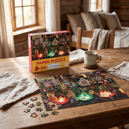 Puzzle 500 Teile Fachwerkhäuschen Modelle 46 x 28 cm  Gehirntraining ab 9 Jahren