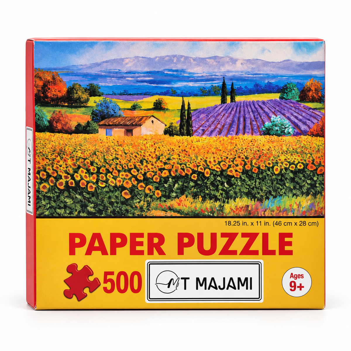 500-piece puzzle, Provence, 46 x 28 cm, France, lavender field, romantic, brain training, ages 9 and up