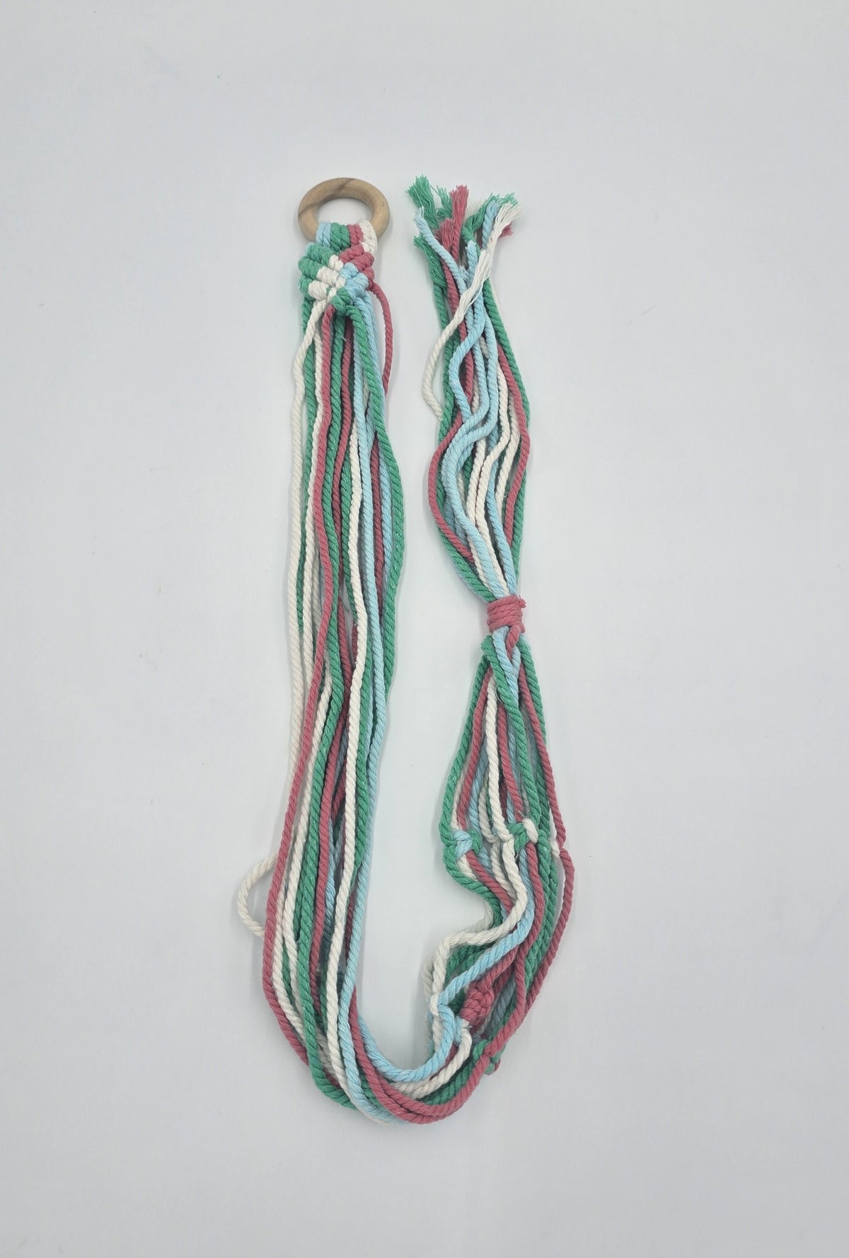 Hanging macrame flower pot holder, colorful pastel shades, pot holder, hanging planter