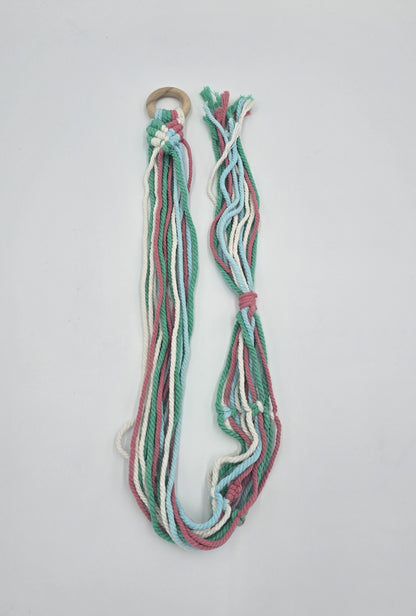 Hanging macrame flower pot holder, colorful pastel shades, pot holder, hanging planter