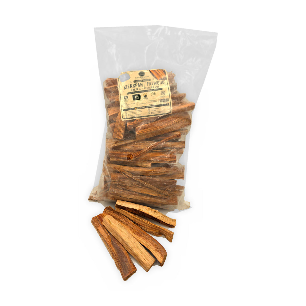 Kienspan 4kg Premium Grade A Fatwood Anzündholz harzig Kiefernholz natürlich