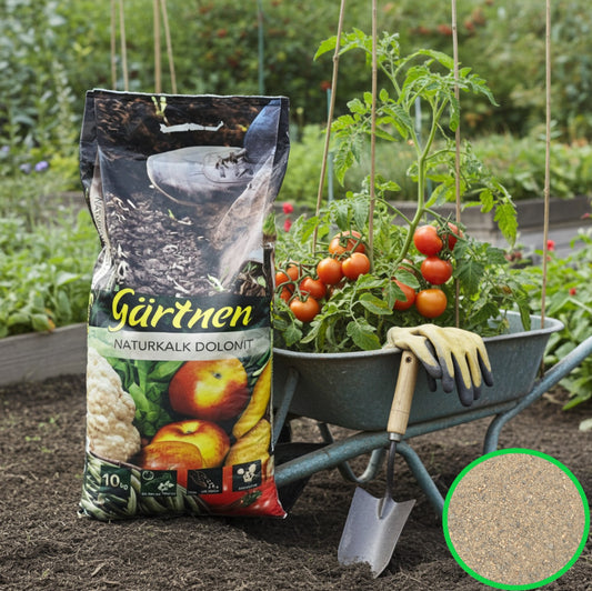 Gaertner´s Naturkalk Dolomit 10 kg Sack Magnesiumkalk für Rasen Ziergarten Gemüse Obst
