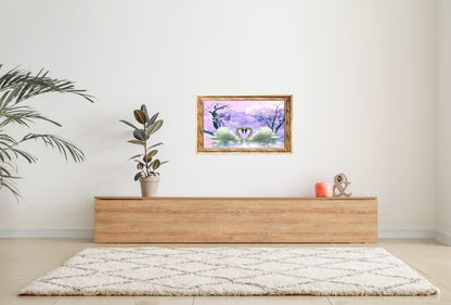 DIY 5D Diamond Painting Swan Romantic 30x40 cm Painting Wall Decoration Painting Leisure Fun for Adults and Teenagers