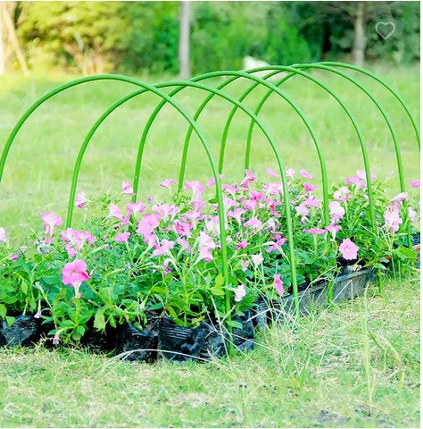 5 x arches for polytunnels, raised bed covers, insect netting, green, 50 x 95 cm, weatherproof tunnel arches
