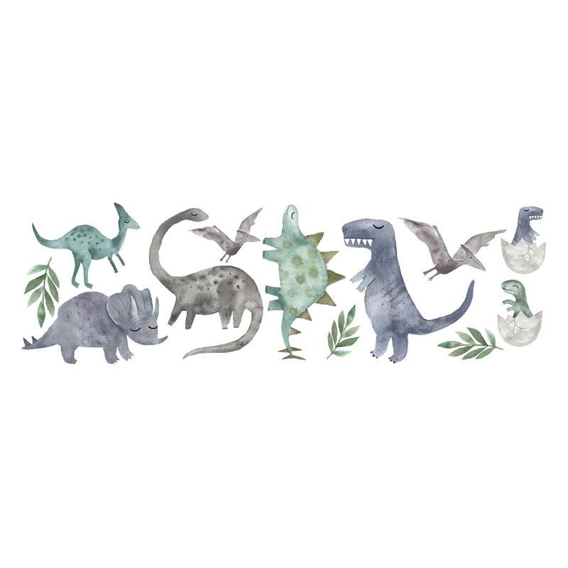 Dinosaurier Wandtattoo 12 Wandsticker Kinderzimmer Aufkleber Fensterbilder Dekoration Sticker