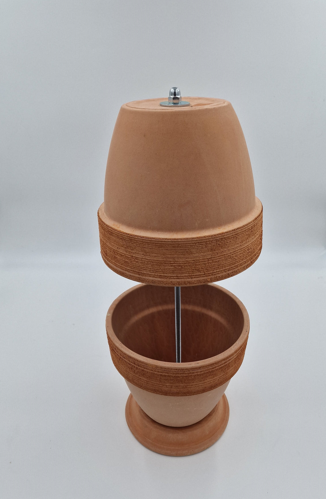 Tealight oven, table fireplace, double-walled table oven, DIY table decoration, 5 candles, clay-colored