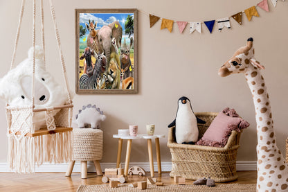 Paint by Numbers for Adults - Funny Animals, 40x50 cm, DIY Oil/Acrylic Canvas Picture Decoration, Unframed, 1 Piece