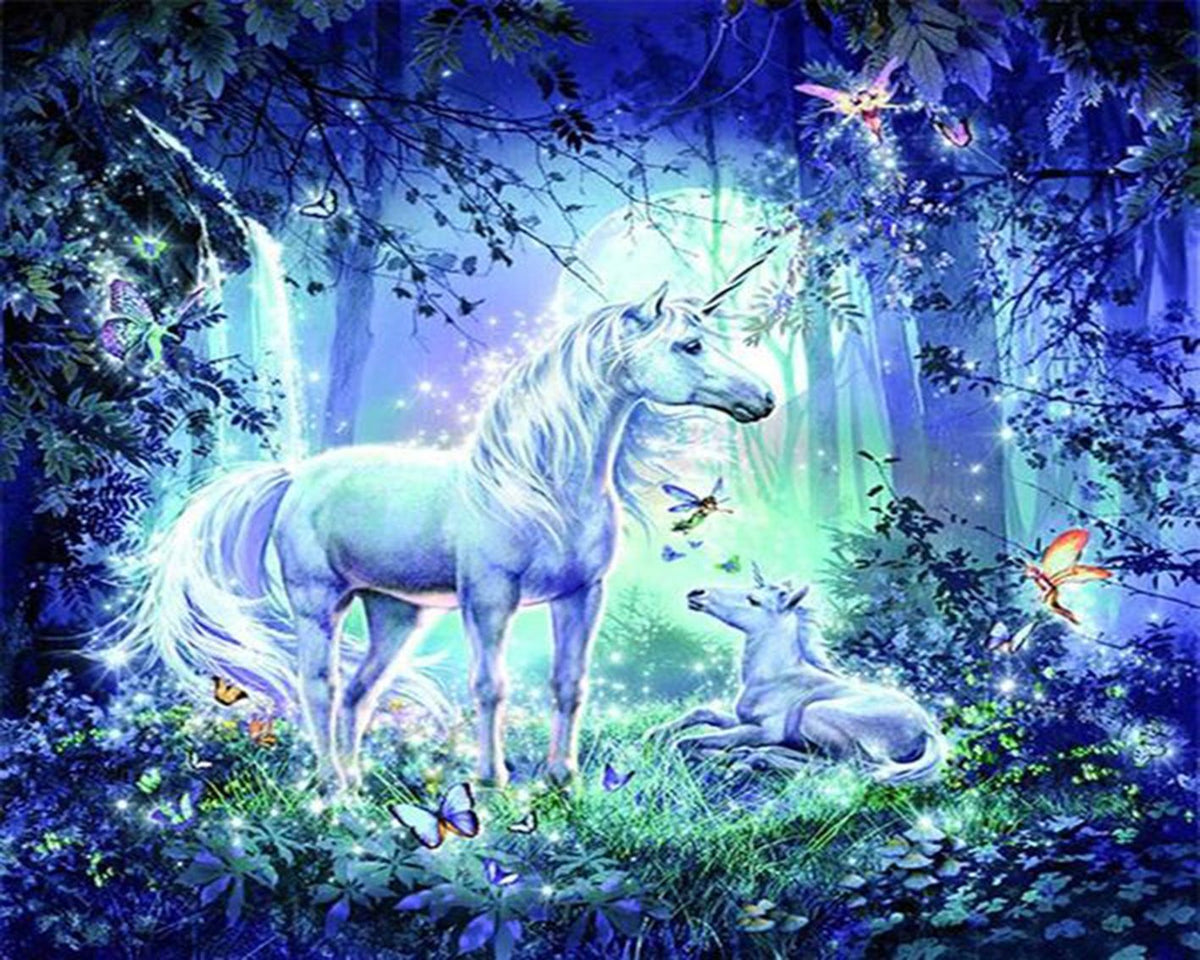 DIY Diamond Painting 5D Diamond Painting Magical Unicorn 30x40 cm Painting Wall Decoration Painting Leisure Fun Adults Teenagers