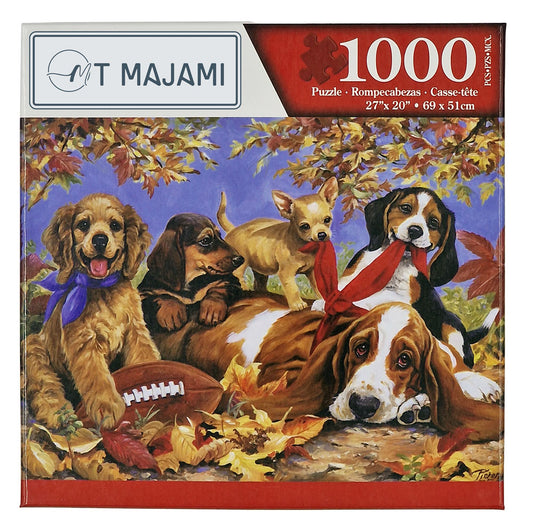 1000-piece Cute Dogs Puzzle, 69x51 cm, Dogs, Puppies, Brain Training Jigsaw Animals