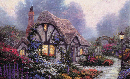 500-piece puzzle, cottage, 46 x 28 cm, English farmhouse, romantic, brain training for ages 9 and up