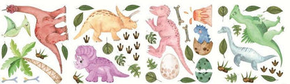 Dinosaurier Wandtattoo 50 Wandsticker Kinderzimmer Aufkleber Fensterbilder Dekoration farbig
