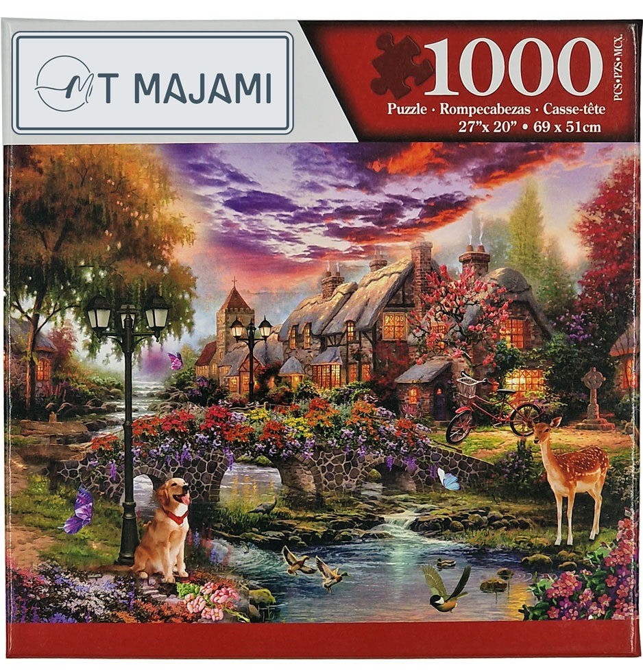 B-grade puzzle, 1000 pieces, various designs, 69x51 cm, brain training, B-grade